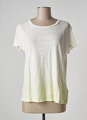 Top coupe fluide manches courtes blanc REPEAT femme