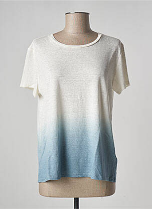 Top coupe fluide manches courtes blanc REPEAT femme