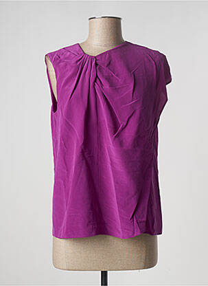 Top coupe fluide sans manche violet MAX MARA femme