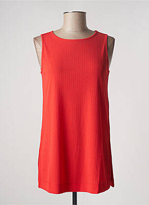 Tunique sans manche coupe fluide rouge MAX MARA femme