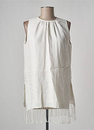 Tunique sans manche col rond blanc MAX MARA femme