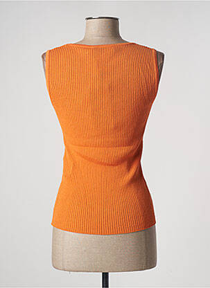 Pull coupe cintrée sans manche orange MAX MARA femme