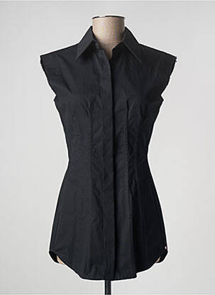 Chemisier coupe cintrée manches courtes noir SPORTMAX femme