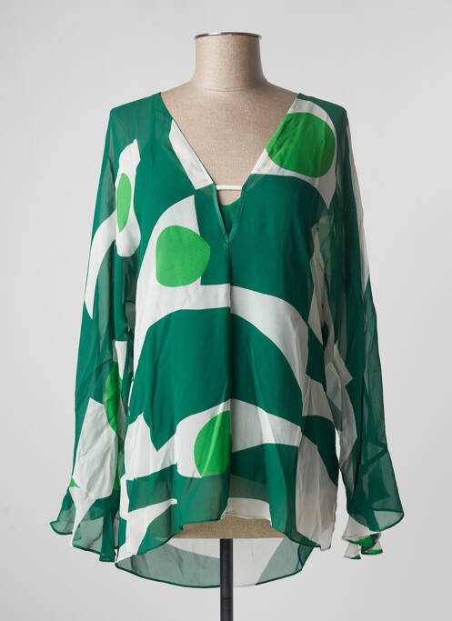 Tunique manches longues imprimé fantaisie vert MAX MARA femme
