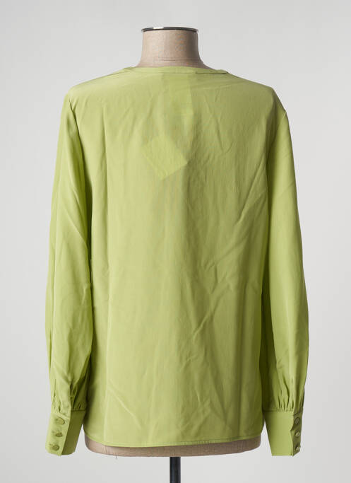 Blouse poignets boutonnés avec fente manches longues vert MAX MARA femme