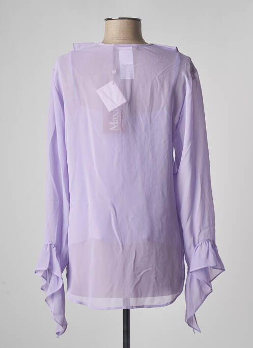 Blouse légère et transparente manches longues violet MAX MARA femme