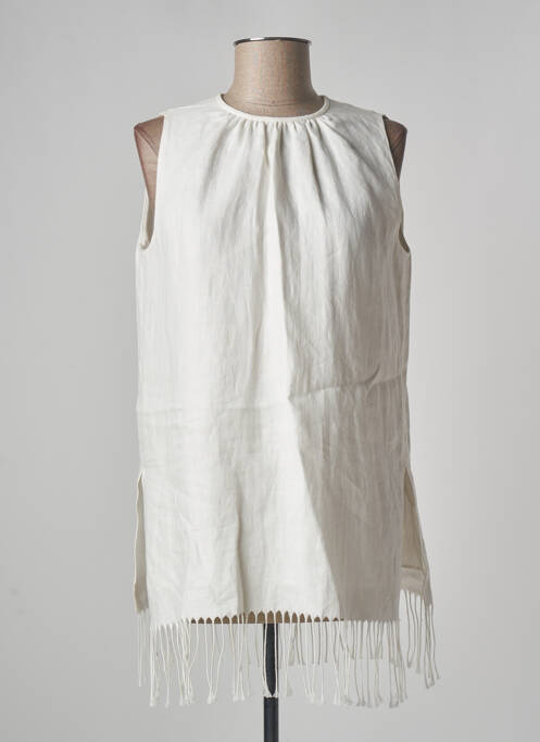 Tunique sans manche col rond blanc MAX MARA femme