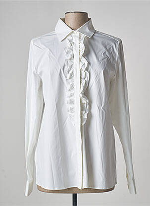 Chemisier coupe droite manches longues blanc MAX MARA femme