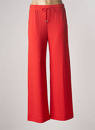Pantalon large coupe fluide taille haute rouge MAX MARA femme