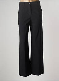 Pantalon large fermeture zippée sous rabat boutonné taille haute noir PIER ANTONIO GASPARI femme