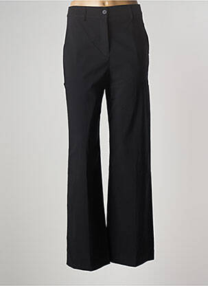 Pantalon large fermeture zippée sous rabat boutonné taille haute noir PIER ANTONIO GASPARI femme
