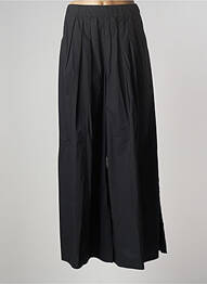 Pantalon large tissage popeline taille haute noir PIER ANTONIO GASPARI femme