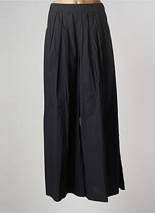 Pantalon large tissage popeline taille haute noir PIER ANTONIO GASPARI femme