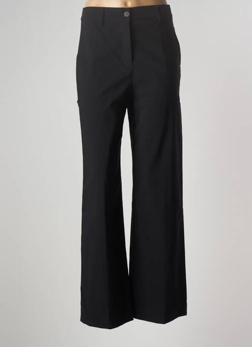 Pantalon large fermeture zippée sous rabat boutonné taille haute noir PIER ANTONIO GASPARI femme