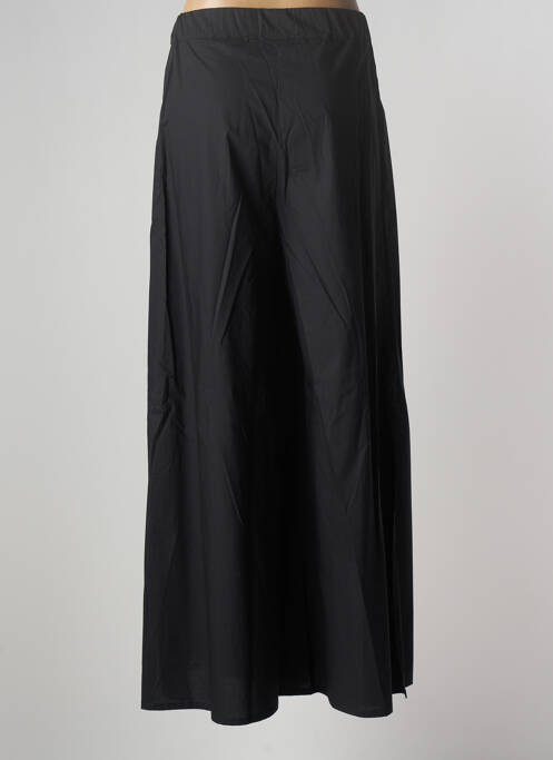 Pantalon large tissage popeline taille haute noir PIER ANTONIO GASPARI femme
