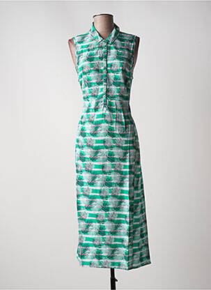 Robe mi-longue sans manche sans manche vert THALASSA femme