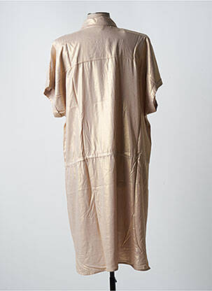 Robe mi-longue manches courtes manches courtes beige EVA KAYAN femme