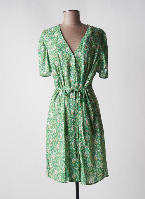 Robe mi-longue vert C'EST BEAU LA VIE pour femme