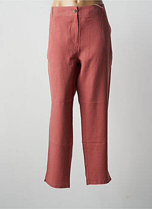 Pantalon chino fermeture zippée sous rabat boutonné taille normale rouge C'EST BEAU LA VIE femme