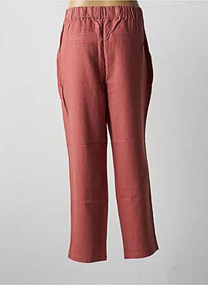 Pantalon chino fermeture zippée sous rabat boutonné taille normale rouge C'EST BEAU LA VIE femme