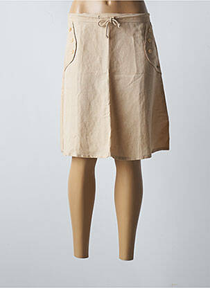 Jupe mi-longue coupe évasée beige THALASSA femme
