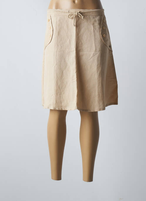 Jupe mi-longue coupe évasée beige THALASSA femme