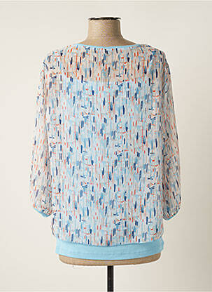 Top imprimé fantaisie manches 3/4 bleu THALASSA femme
