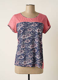 Top tissage jersey manches courtes rose THALASSA femme