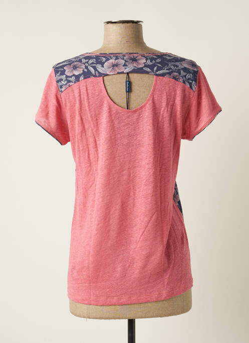 Top tissage jersey manches courtes rose THALASSA femme