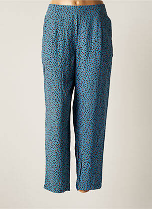 Pantalon 7/8 taille élastique bleu THALASSA femme