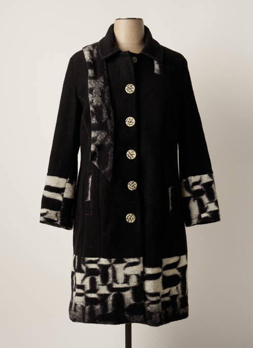 Manteau long noir GUY DUBOUIS pour femme