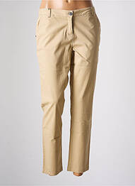Pantalon chino tissage popeline taille normale beige THALASSA femme