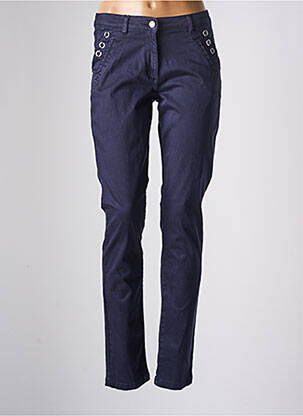 Pantalon slim taille basse taille basse bleu THALASSA femme