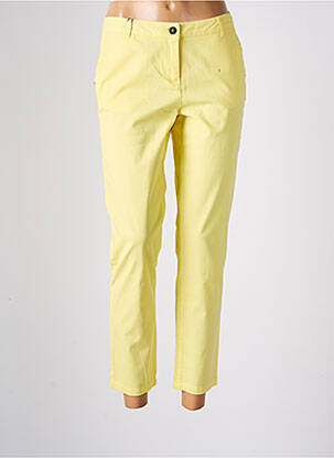 Pantalon chino tissage popeline taille normale jaune THALASSA femme