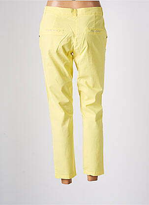Pantalon chino tissage popeline taille normale jaune THALASSA femme