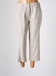 Pantacourt taille haute taille haute beige RICHY femme