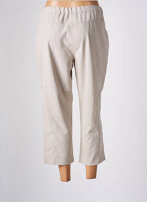 Pantacourt taille haute taille haute beige RICHY femme