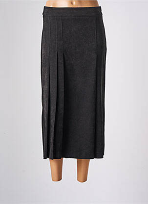 Pantacourt taille haute taille haute noir QUATRE VINGT JOURS femme