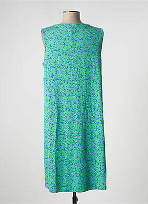 Robe mi-longue imprimé fleurs sans manche vert CECIL femme