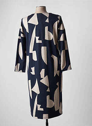 Robe mi-longue manches 3/4 manches 3/4 bleu STREET ONE femme