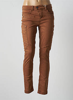 Pantalon slim taille basse taille basse marron STREET ONE femme