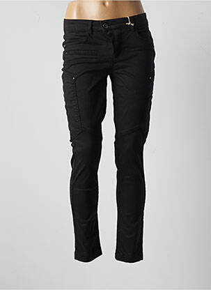 Pantalon slim broderie rivets taille normale noir STREET ONE femme