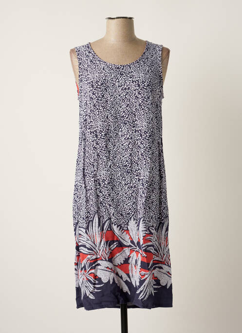 Robe mi-longue bleu MASSANA pour femme