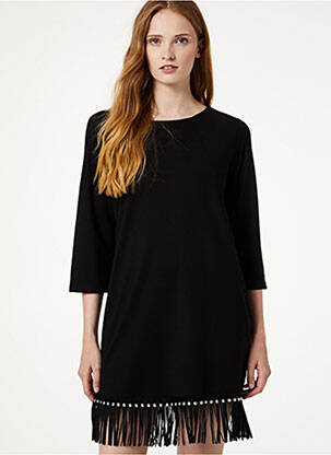 Robe mi-longue manches 3/4 manches 3/4 noir LIU JO femme