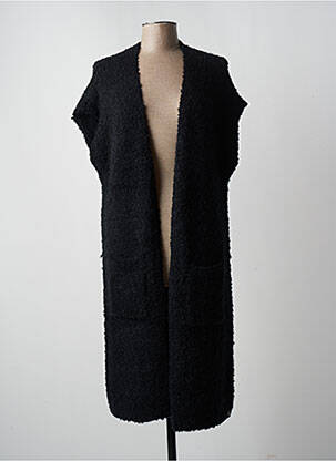 Gilet manches courtes coupe droite noir RINO & PELLE femme