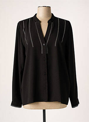 Chemisier tissage crêpe manches longues noir LIU JO femme