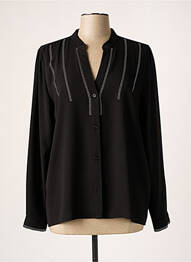 Chemisier tissage crêpe manches longues noir LIU JO femme