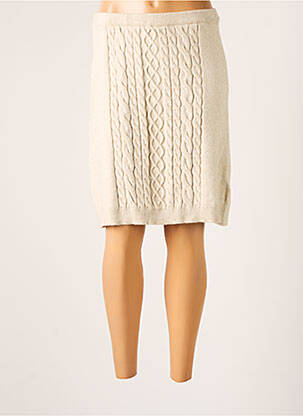 Jupe mi-longue taille haute beige CREAM femme