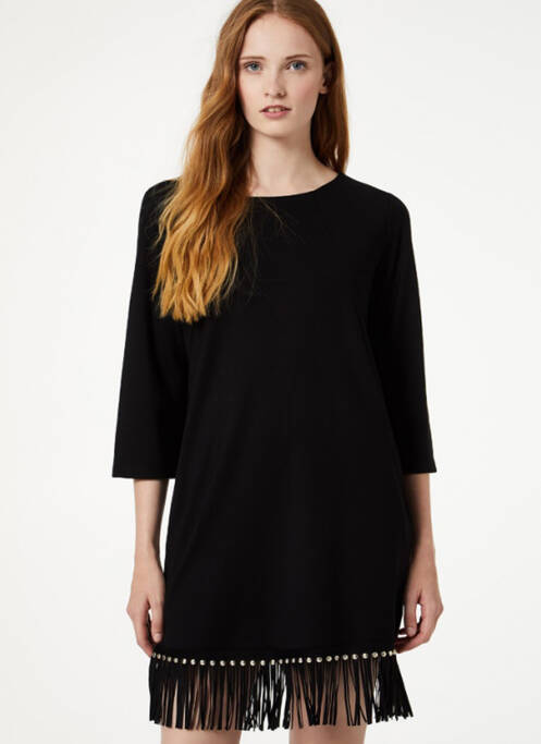 Robe mi-longue manches 3/4 manches 3/4 noir LIU JO femme