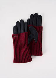 Gants maille tricot noir LIU JO femme